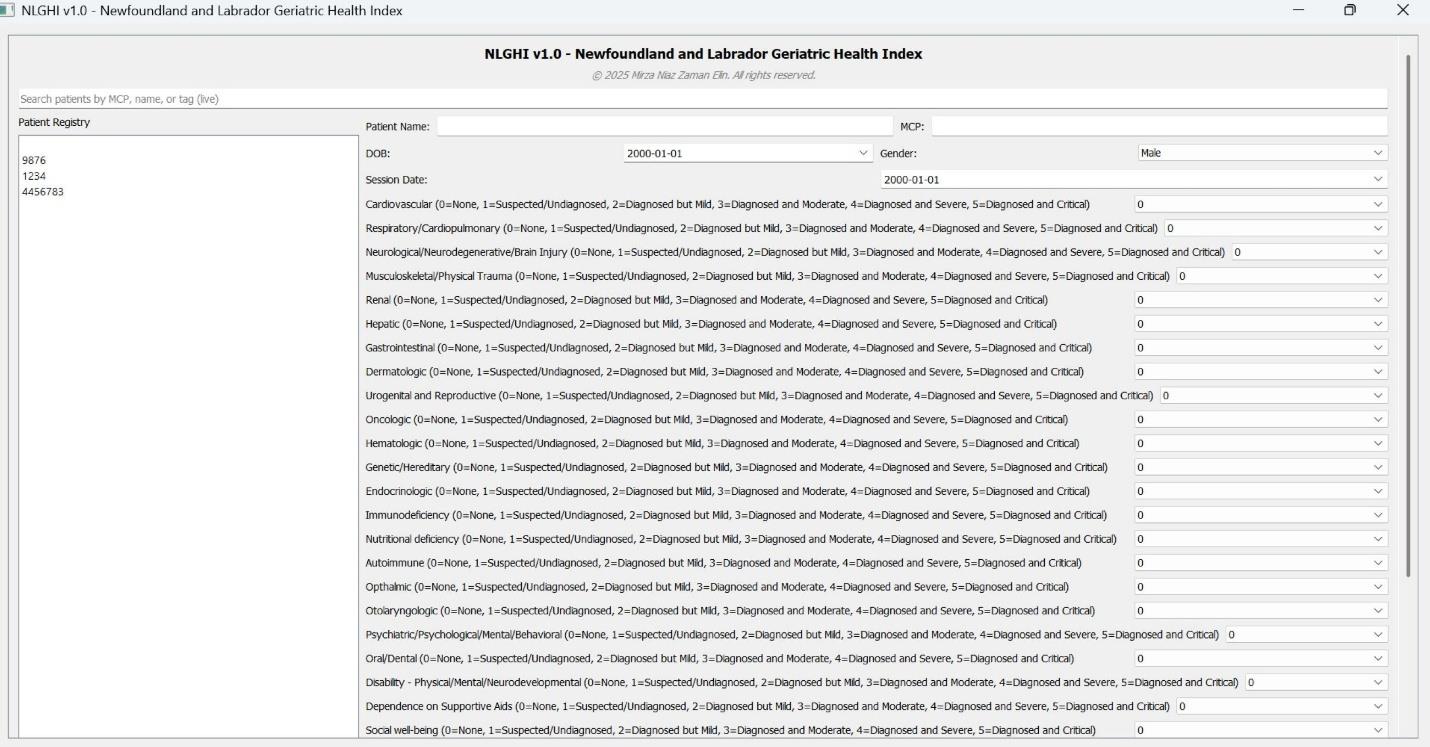 Screenshot of NLGHI v1.0 Data-Template