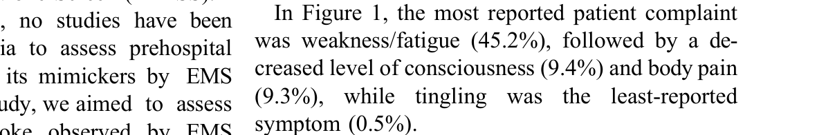 , showing the patients’ medical history, illustrates that the most associated disease was hy- pertension (54.4%), followed by diabetes (28%) and stroke (26.8%).